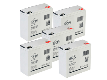 Комплект тяговых гелевых аккумуляторов SKN 6-DZF-20 (60V22.5A/H C5)